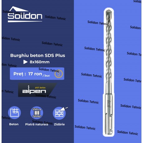 Burghiu beton SDS Plus 8x160 Alpen