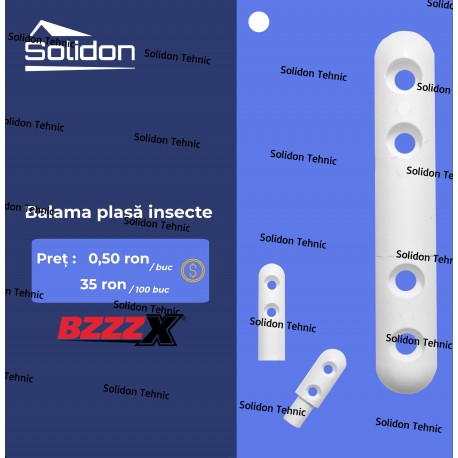 Balama plasa insecte BzzzX alb