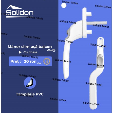Maner slim cu cheie usa balcon