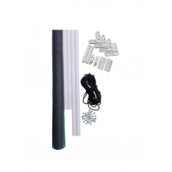 Kit complet plasa insecte, pe balamale, pentru fereastra, culoare alb RAL9016