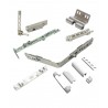 Set feronerie Vorne, deschidere dubla (oscilobatanta), tamplarie PVC, falt profil 13mm, alb RAL9016