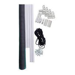 Kit plasa tantari completa pentru fereastra, pe balamale, Alb, 150x100 cm - SOLIDON
