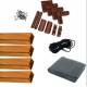 Kit plasa tantari standard pentru fereastra, pe balamale, stejar auriu RAL8003