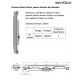 Cremaliera dreapta manere Schuco (Cremon Schüco 23mm, pentru ferestre sau uși din aluminiu)