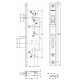 Broască Schüco cu bilă pentru uși din aluminiu - 241470