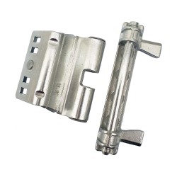 Set balama superioara, Vorne, tamplarie PVC, sarcina 100kg, falt profil 13mm, maro inchis RAL8019