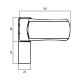 Balama reglabila 3D, 105mm, sarcina 120kg, stejar auriu