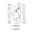 Broasca ingropata, Kale 151R-40, pentru usi de interior, interax 90mm, backset 40mm, auriu