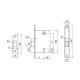 Broasca ingropata, pentru usi de lemn, interax 72mm, backset 40mm, crom