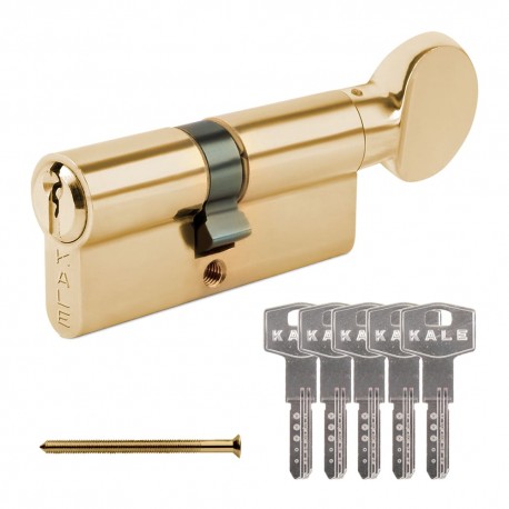 Cilindru yala (butuc) cu buton, Kale Kilit, usa metalica, excentric, dimensiune 80mm (30x10x40)