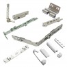 Set feronerie Vorne, deschidere dubla (oscilobatanta), tamplarie PVC, falt profil 13mm, alb RAL9016