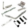 Set feronerie Vorne, deschidere dubla (oscilobatanta), tamplarie PVC, falt profil 13mm, gri RAL7016