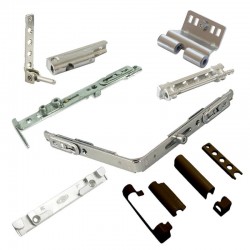 Set feronerie Vorne, deschidere dubla (oscilobatanta), tamplarie PVC, falt profil 13mm