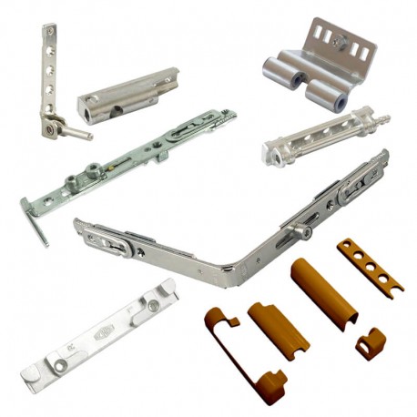Set feronerie Vorne, deschidere dubla (oscilobatanta), tamplarie PVC, falt profil 9mm