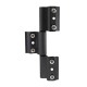 Balama tripla usa aluminiu, inaltime aripa 45mm, negru