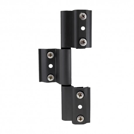 Balama tripla usa aluminiu, inaltime aripa 45mm, negru
