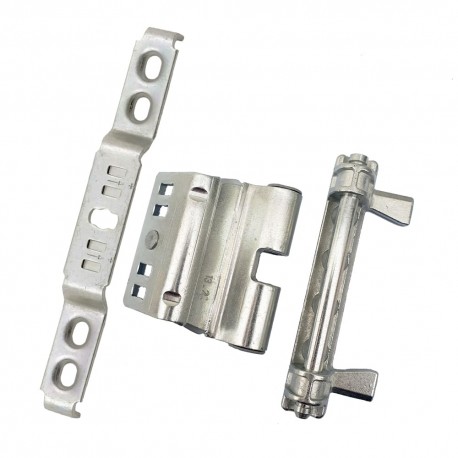 Set balama de mijloc Vorne, usa PVC, sarcina 100kg, falt profil 13mm, maro inchis RAL8019