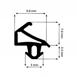Garnitura premium (cheder) etansare termopan, profil Profilink, toc si cercevea, negru, 20ml