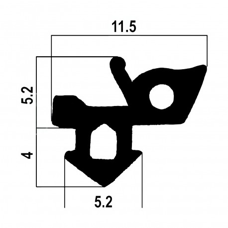Garnitura (cheder) etansare termopan Gealan, tamplarie PVC, clasa A, de presare, negru, 20ml