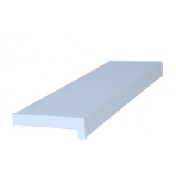 Set glaf pvc, latime 25 cm x 170 cm lungime, alb, cu capace laterale, pentru ferestre