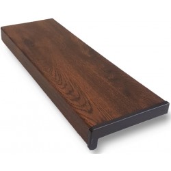 Set glaf pvc, latime 15 cm x 130 cm lungime, nuc, cu capace laterale, pentru ferestre