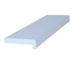 Set glaf pvc, latime 20 cm x 95 cm lungime, alb, cu capace laterale, pentru ferestre