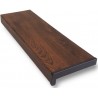 Set glaf pvc, latime 15 cm x 170 cm lungime, nuc, cu capace laterale, pentru ferestre
