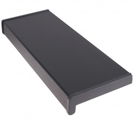 Set glaf pvc, latime 15 cm x 76 cm lungime, gri antracit, cu capace laterale, pentru ferestre