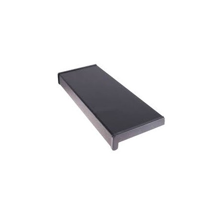 Set glaf pvc, latime 15 cm x 138 cm lungime, gri antracit, cu capace laterale, pentru ferestre