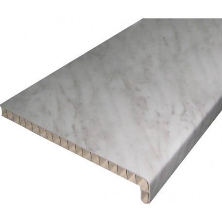 Set glaf pvc, latime 15 cm x 76 cm lungime, marmura, cu capace laterale, pentru ferestre