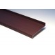 Set glaf aluminiu, latime 26 cm x 80 cm lungime, mahon, cu capace laterale, pentru ferestre, aluminiu extrudat