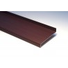 Set glaf aluminiu, latime 26 cm x 80 cm lungime, mahon, cu capace laterale, pentru ferestre, aluminiu extrudat