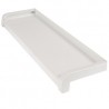 Set glaf aluminiu, latime 16,5 cm x 106 cm lungime, alb, cu capace laterale, pentru ferestre, aluminiu extrudat