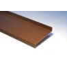 Set glaf aluminiu, latime 30 cm x 122 cm lungime, caramel, cu capace laterale, pentru ferestre, aluminiu extrudat