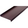 Set glaf aluminiu, latime 19,5 cm x 201 cm lungime, wenge, cu capace laterale, pentru ferestre, aluminiu extrudat