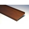 Set glaf aluminiu, latime 13,5 cm x 45 cm lungime, stejar auriu, cu capace laterale, pentru ferestre, aluminiu extrudat