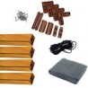 Kit plasa tantari completa pentru fereastra, pe balamale, Stejar Auriu, 150x100 cm