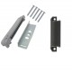 Kit sistem de inchidere magnetic cu maner tip scoica gri, pentru usa de balcon