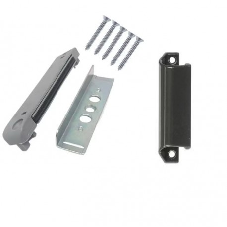 Kit sistem de inchidere magnetic cu maner tip scoica gri, pentru usa de balcon
