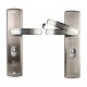 Maner cu blocare prin ridicare, compatibil usa metalica Baron, Kastilio, BestImp, LCL, Golden Door, deschidere stanga, crom