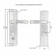 Maner cu blocare prin ridicare, compatibil usa metalica Baron, Kastilio, BestImp, LCL, Golden Door, deschidere stanga, crom