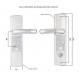 Maner cu sild si LED, blocare standard, compatibil usa metalica Baron, Kastilio, BestImp, LCL, Golden Door, deschidere dreapta