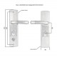 Maner cu sild si LED, blocare standard, compatibil usa metalica Baron, Kastilio, BestImp, LCL, Golden Door, deschidere stanga