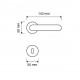 Set manere cu rozeta, usa interior, pentru butuc, nichel