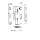 Broasca ingropata, Kale 151R-40, pentru usi de interior, interax 90mm, backset 40mm, auriu