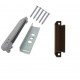 Kit sistem de inchidere magnetic cu maner tip scoica maro inchis, pentru usa de balcon