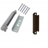 Kit sistem de inchidere magnetic cu maner tip scoica maro inchis, pentru usa de balcon