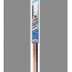 Perie adeziva pentru etansare usa, maro, 100 cm x 4,5 cm