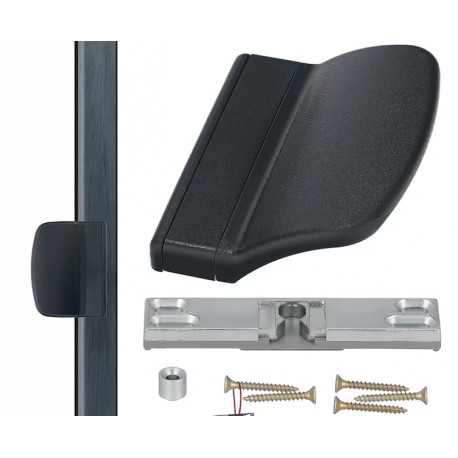 Maner usa balcon, SOLIDON, Plastic, Gri Antracit