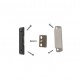 Kit sistem inchidere magnetic usa balcon cu maner tip scoica, Alb, profil 13 mm, Vorne